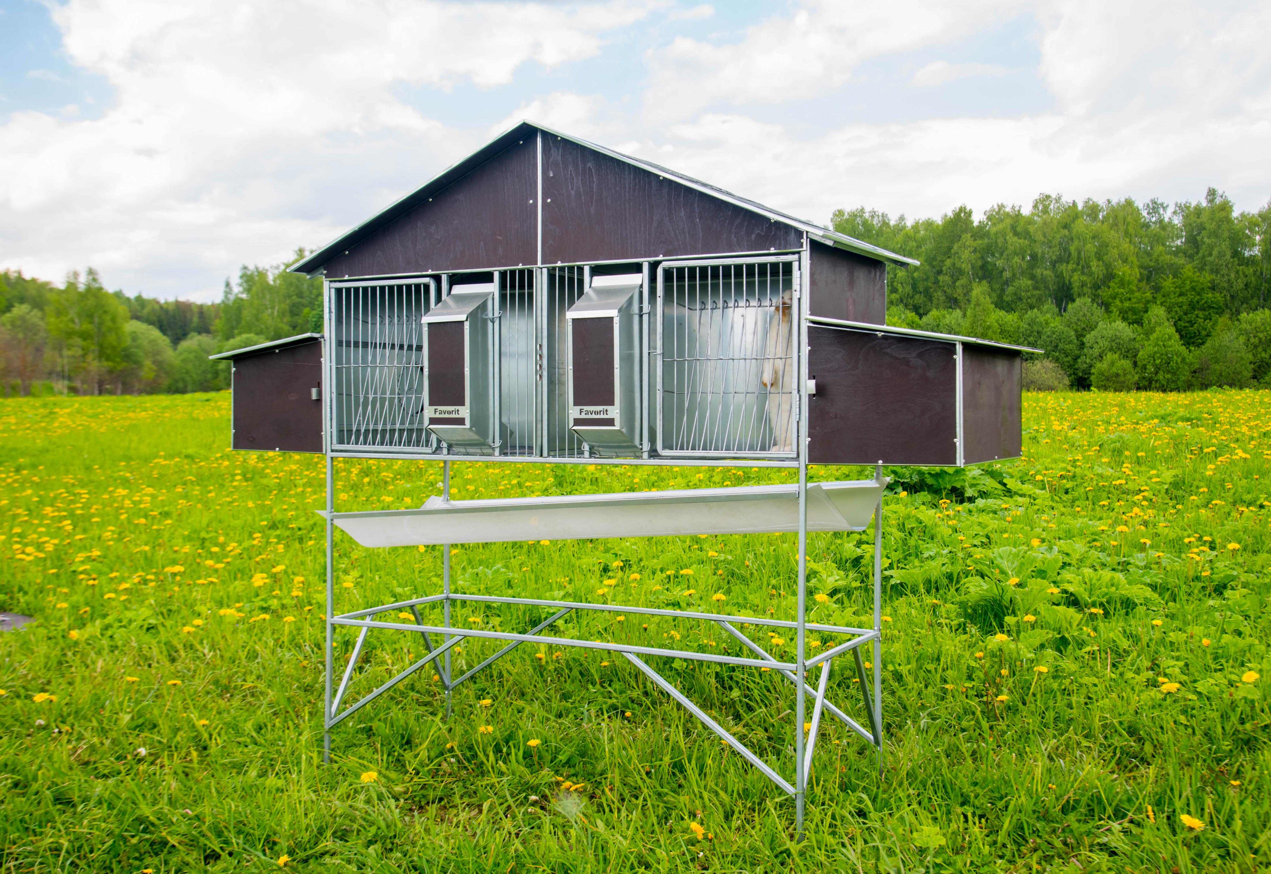 Уличный домик для кроликов "Фаворит" КР2-М-М. Фото 3