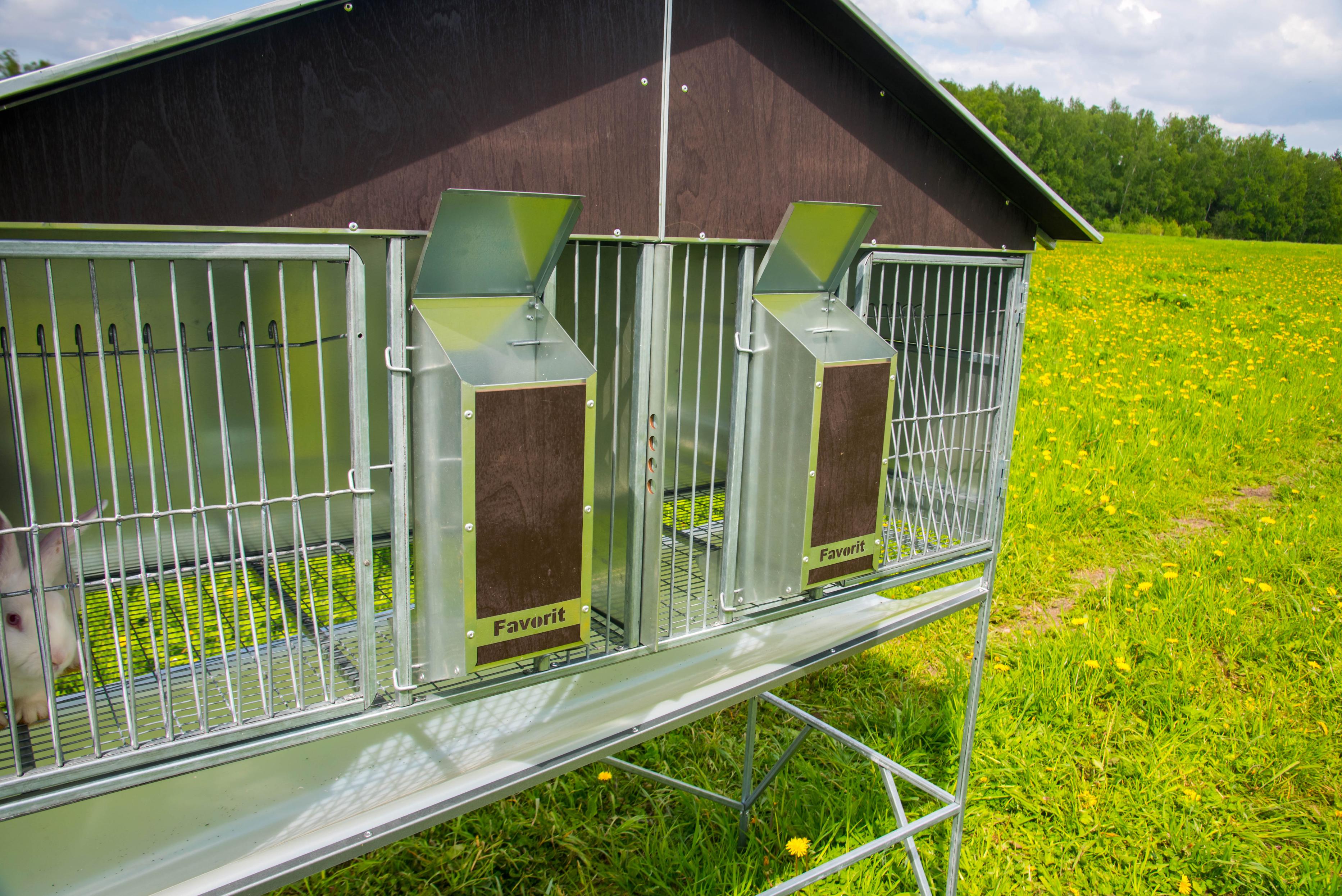 Уличный домик для кроликов "Фаворит" КР2-О-О. Фото 7