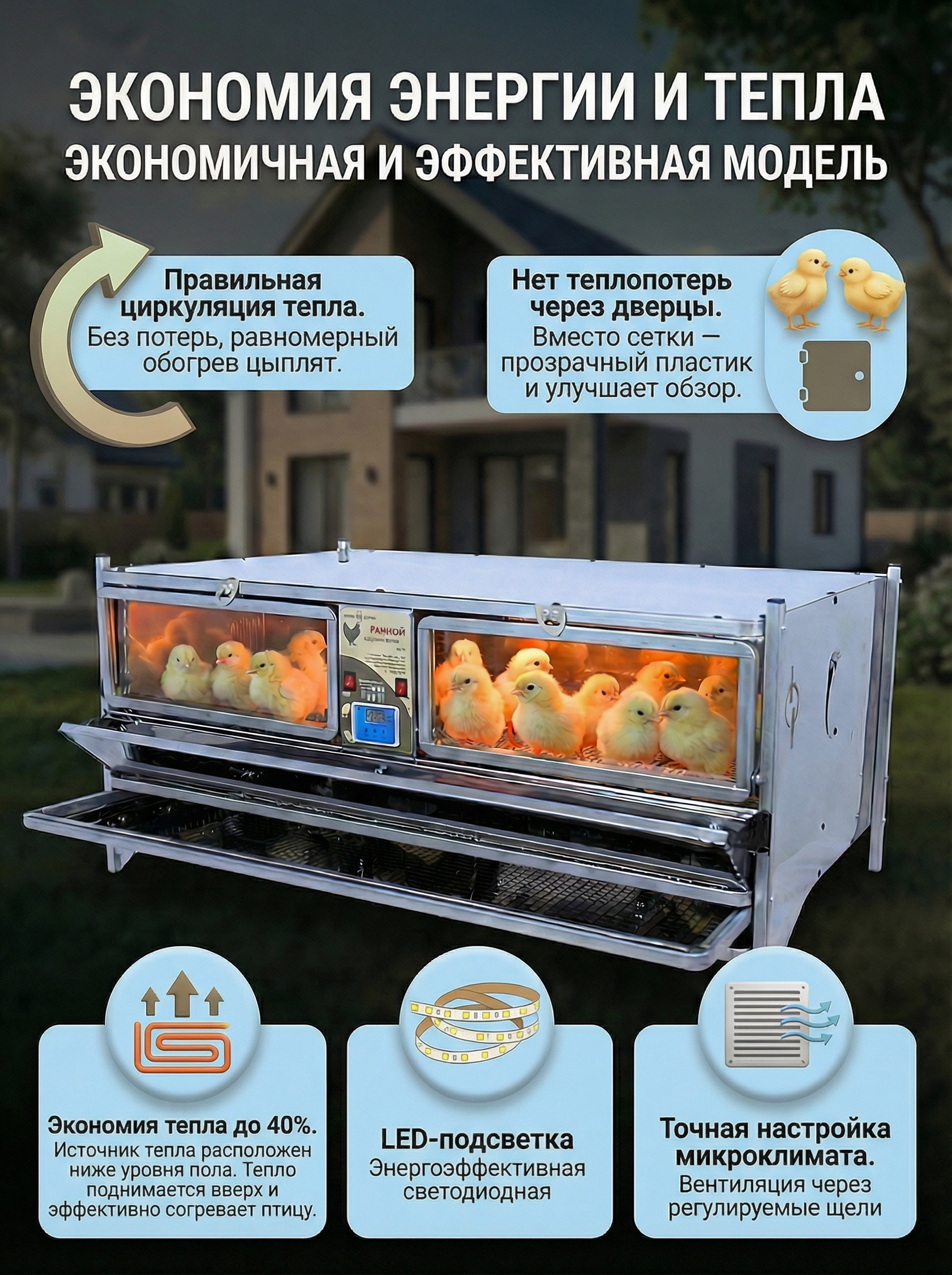 Рамный цифровой брудер 0710 Престиж. Фото 1