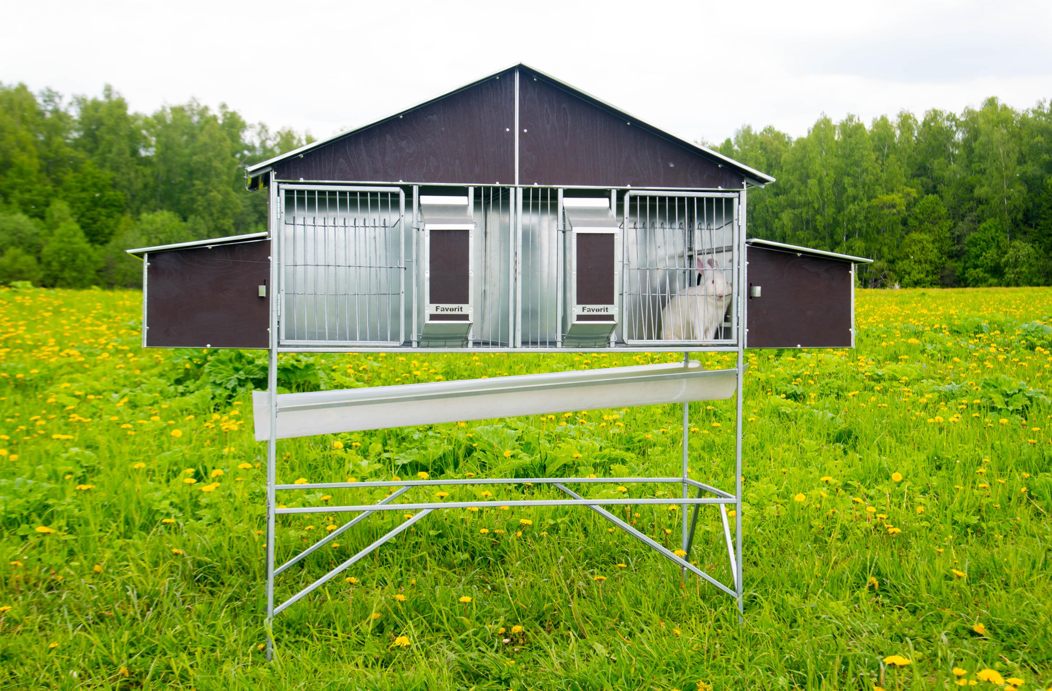 Уличный домик для кроликов "Фаворит" КР2-М-М. Фото 2