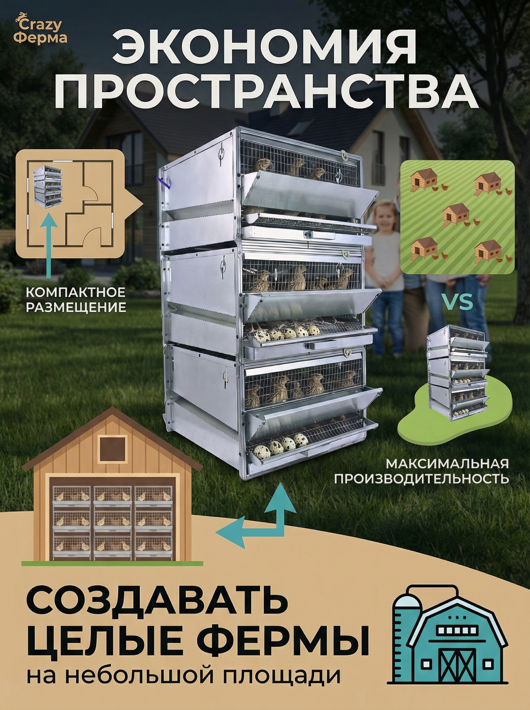 Рамная клетка для перепелов на 90 голов . Фото 5