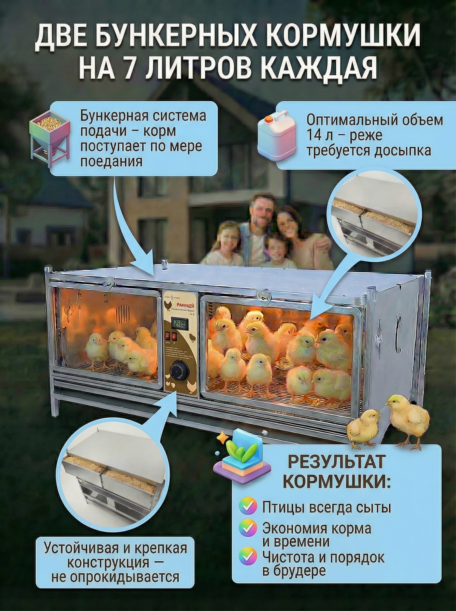 Рамный автоматический брудер 0713 Престиж. Фото 2