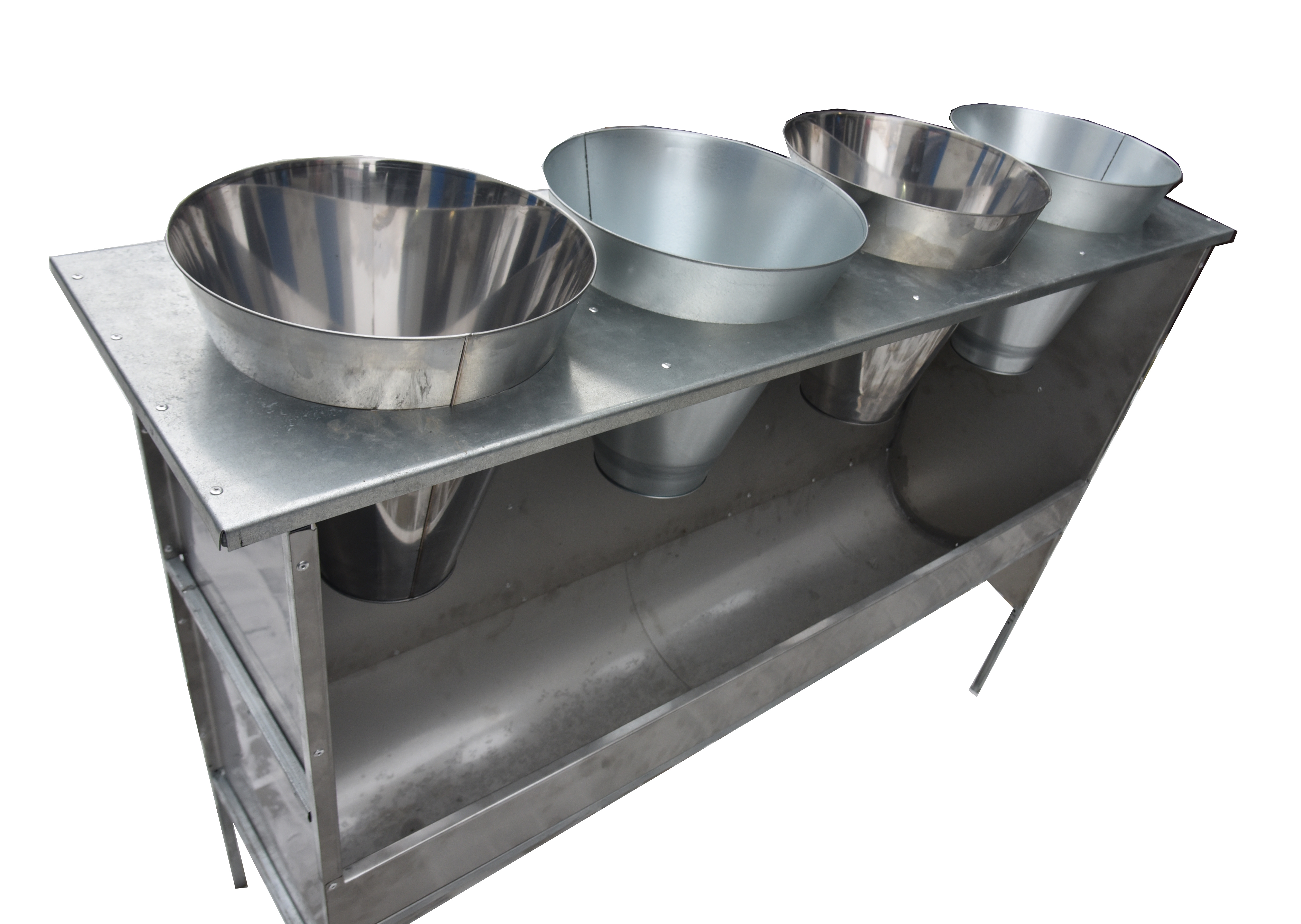 Стойка лоткового сбора для убоя 4-х позиционная. Фото 2