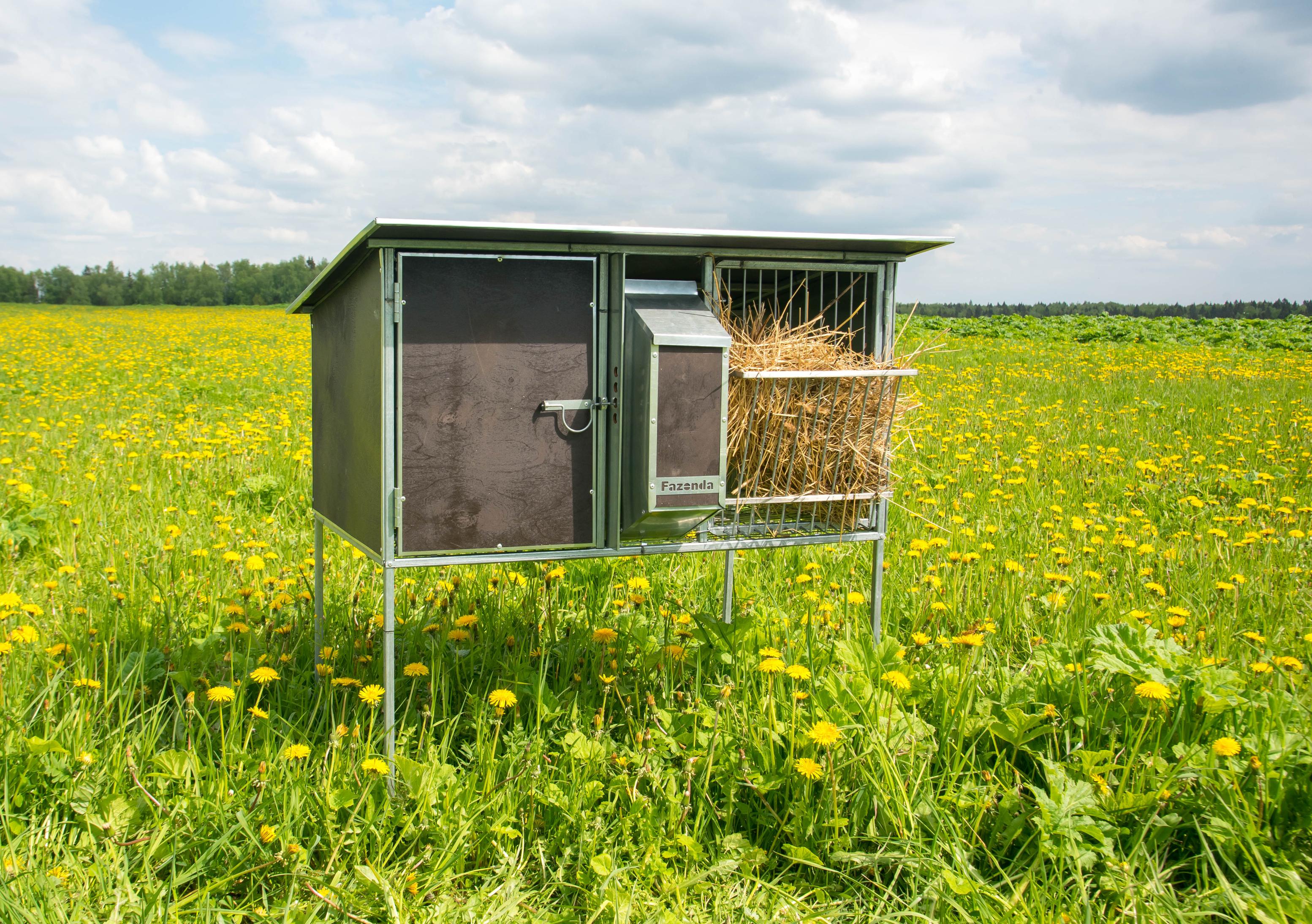Уличный домик для кроликов "Фазенда" КМ-2. Фото 7