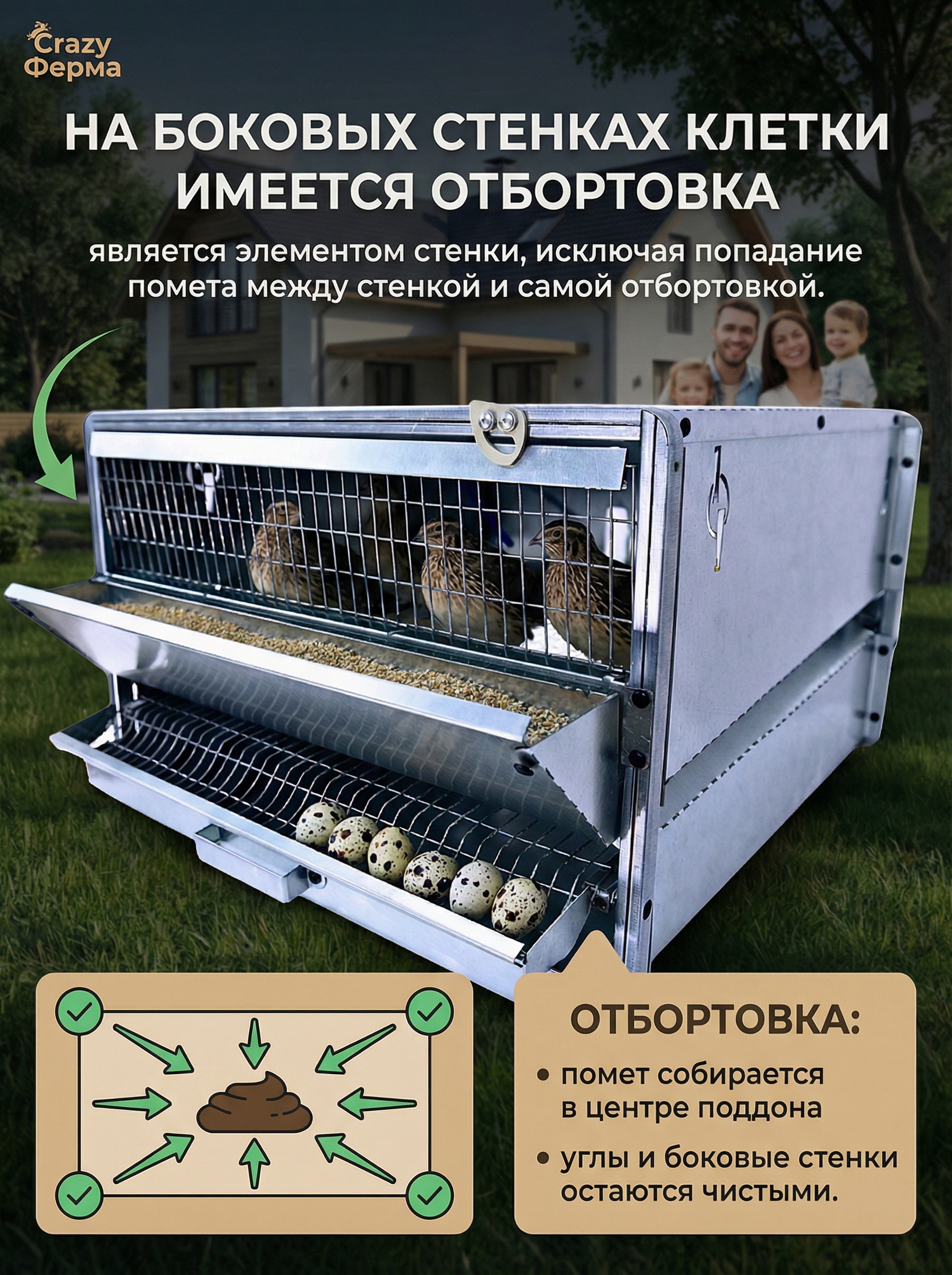 Рамная клетка для перепелов на 60 голов. Фото 7