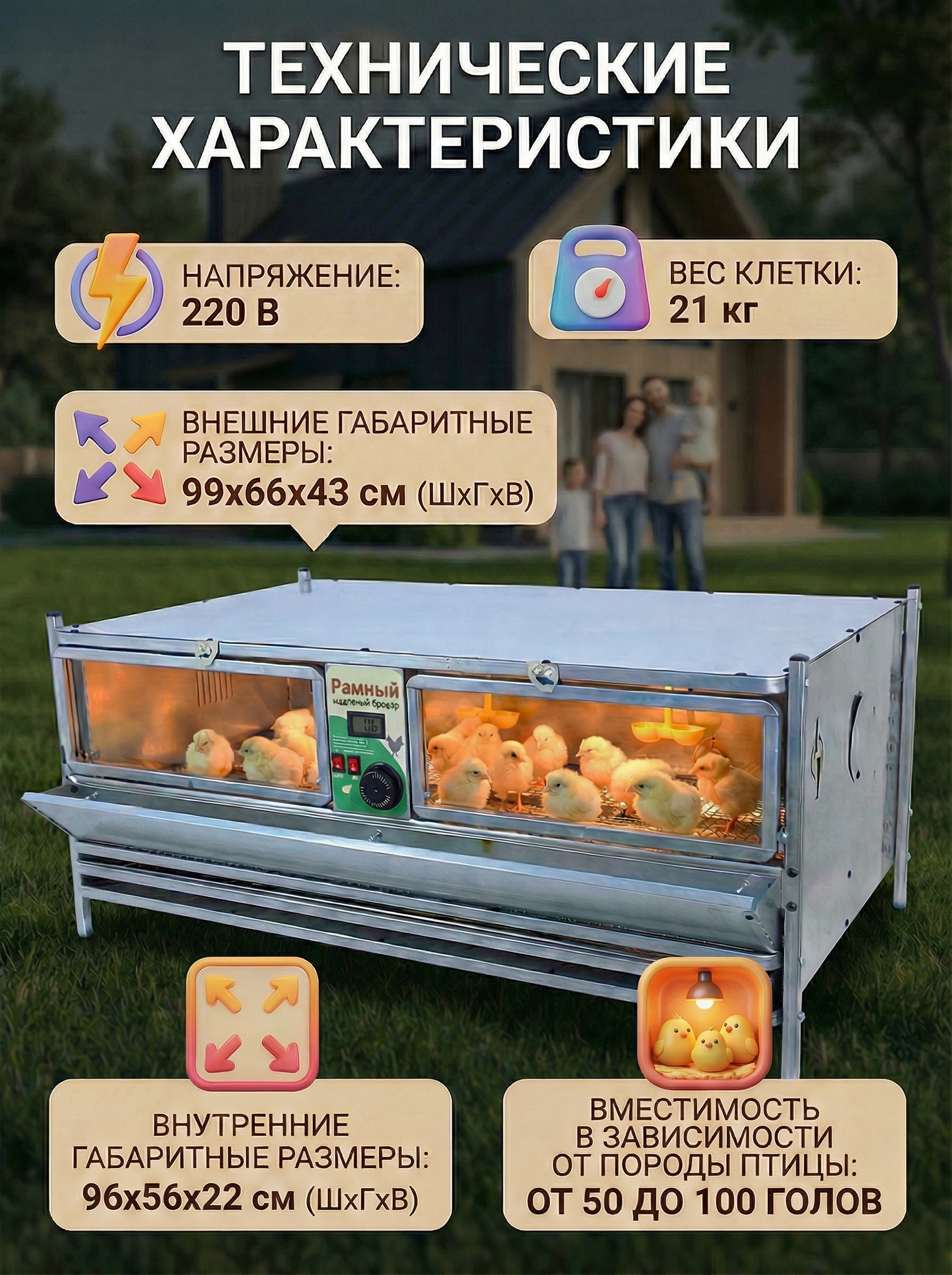 Рамный автоматический брудер 0706 Стандарт. Фото 3