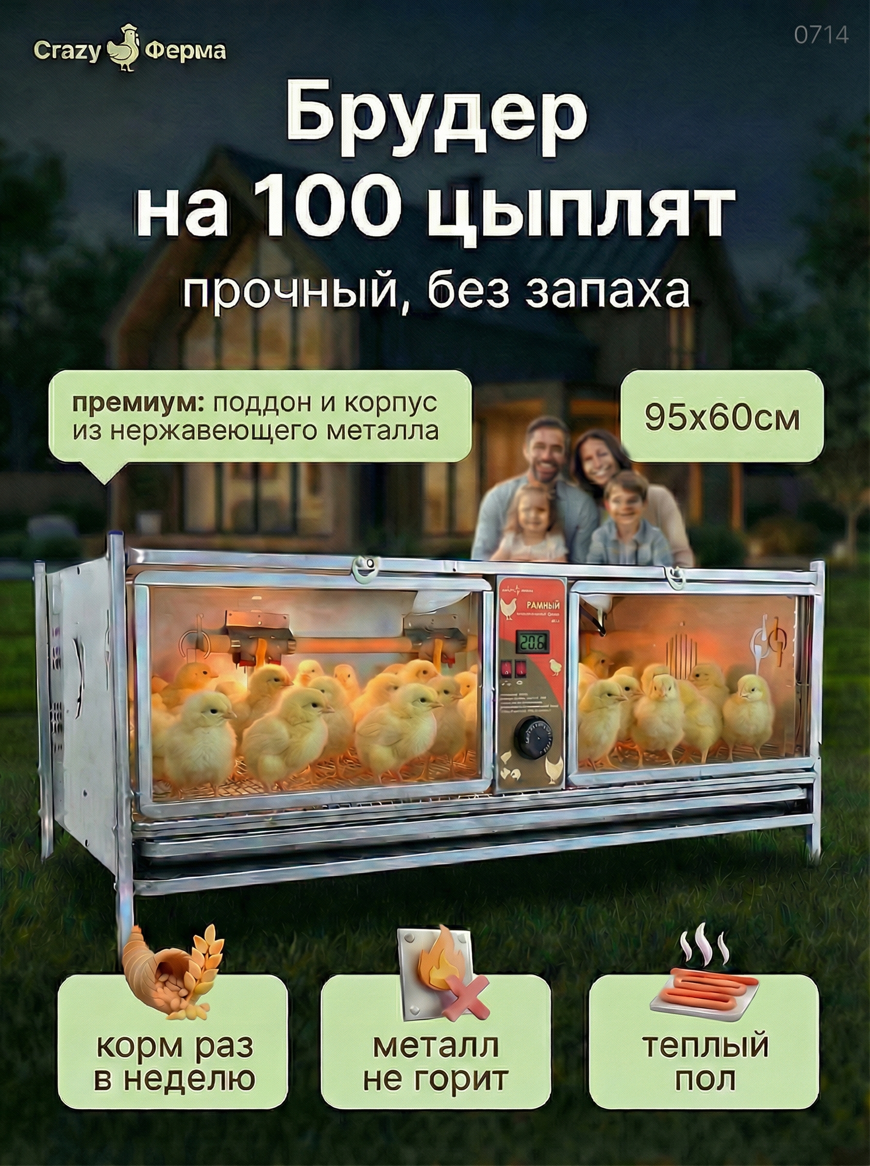 Рамный автоматический брудер 0714 Премиум. Фото 13