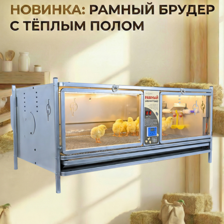 НОВИНКА 2026!  Рамный брудер для цыплят с системой «Тёплый пол» и «Антизапах»