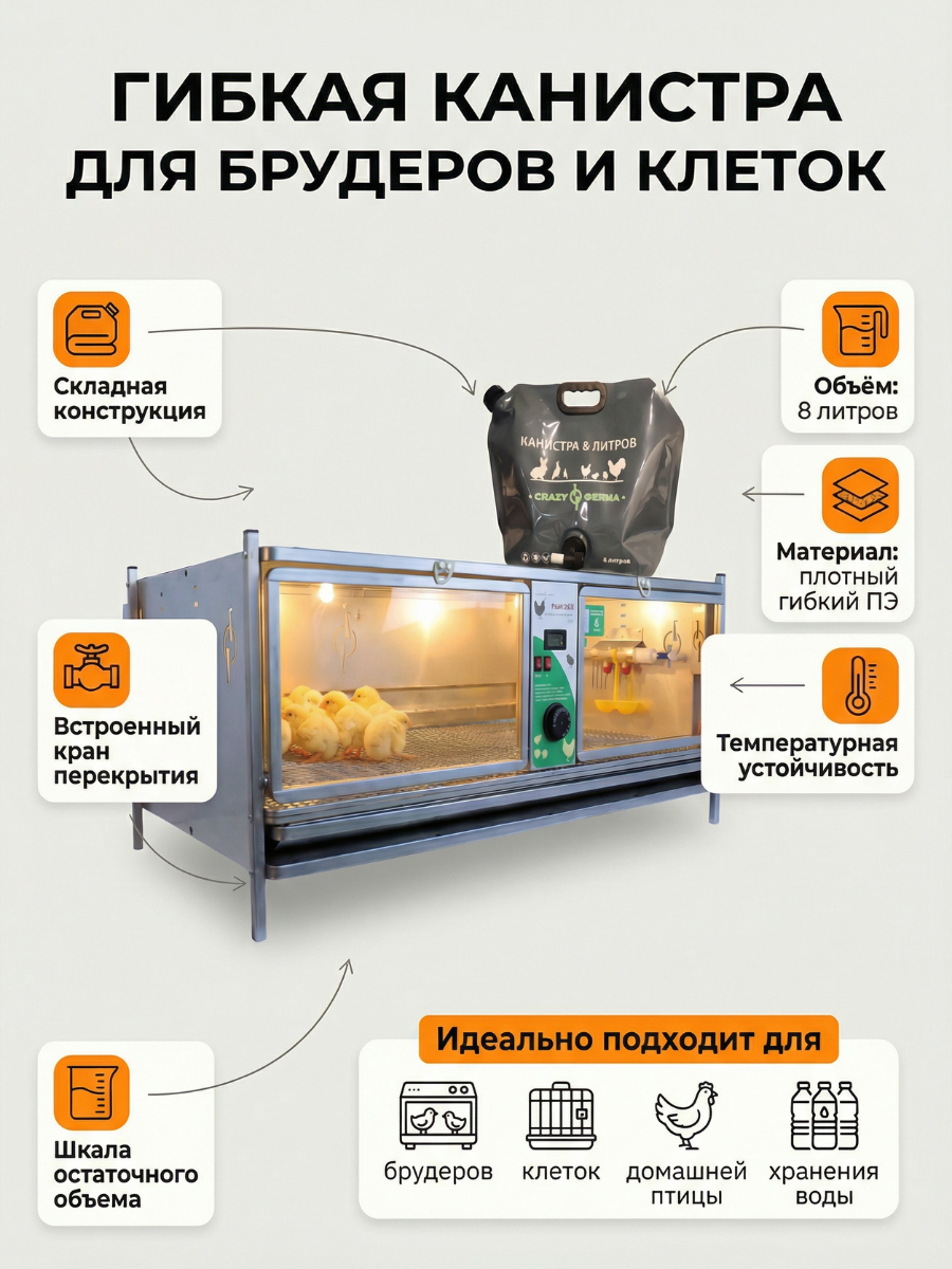 Гибкая канистра на 8 литров. Фото 2