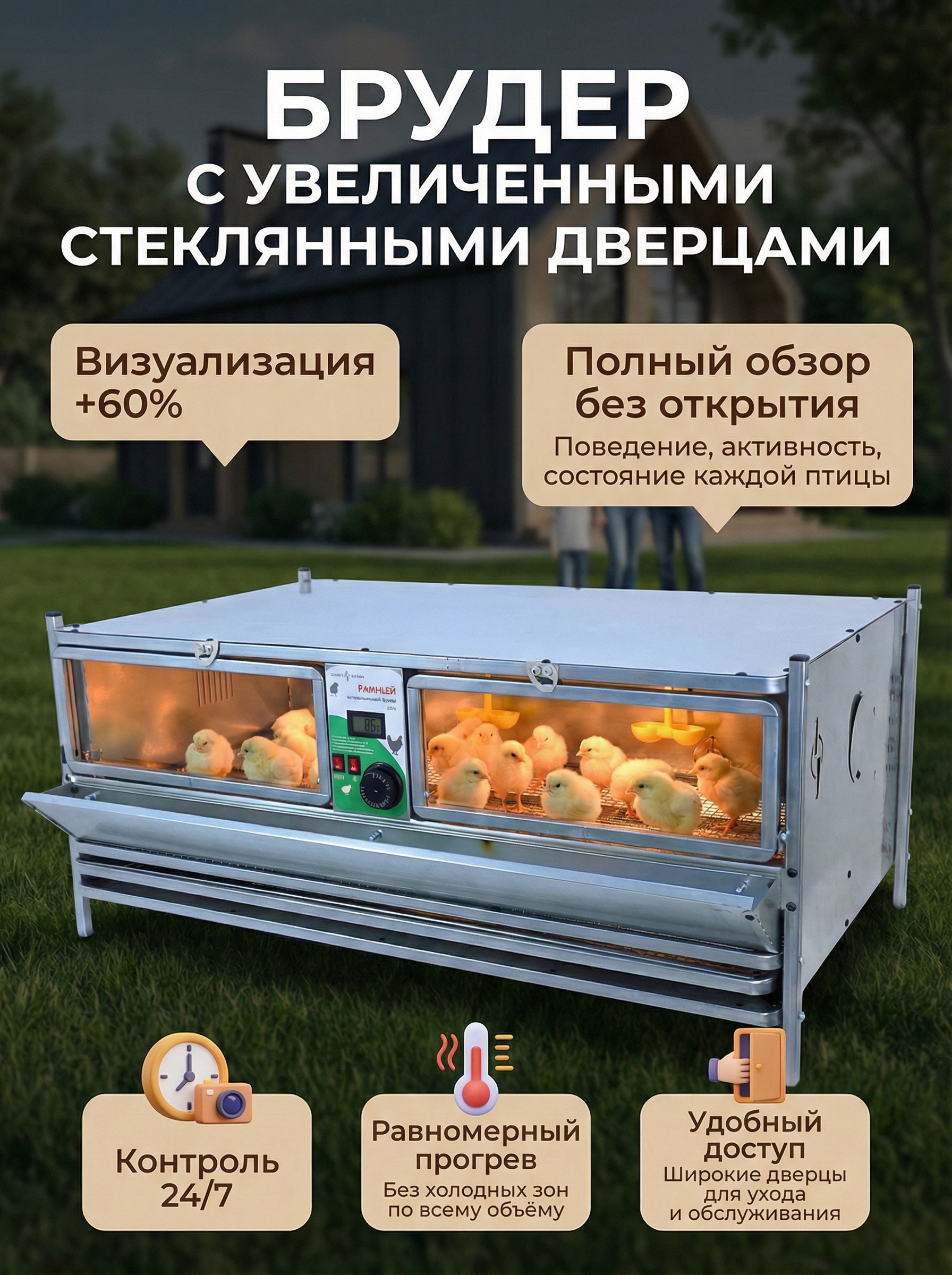 Рамный автоматический брудер 0706 Стандарт. Фото 6