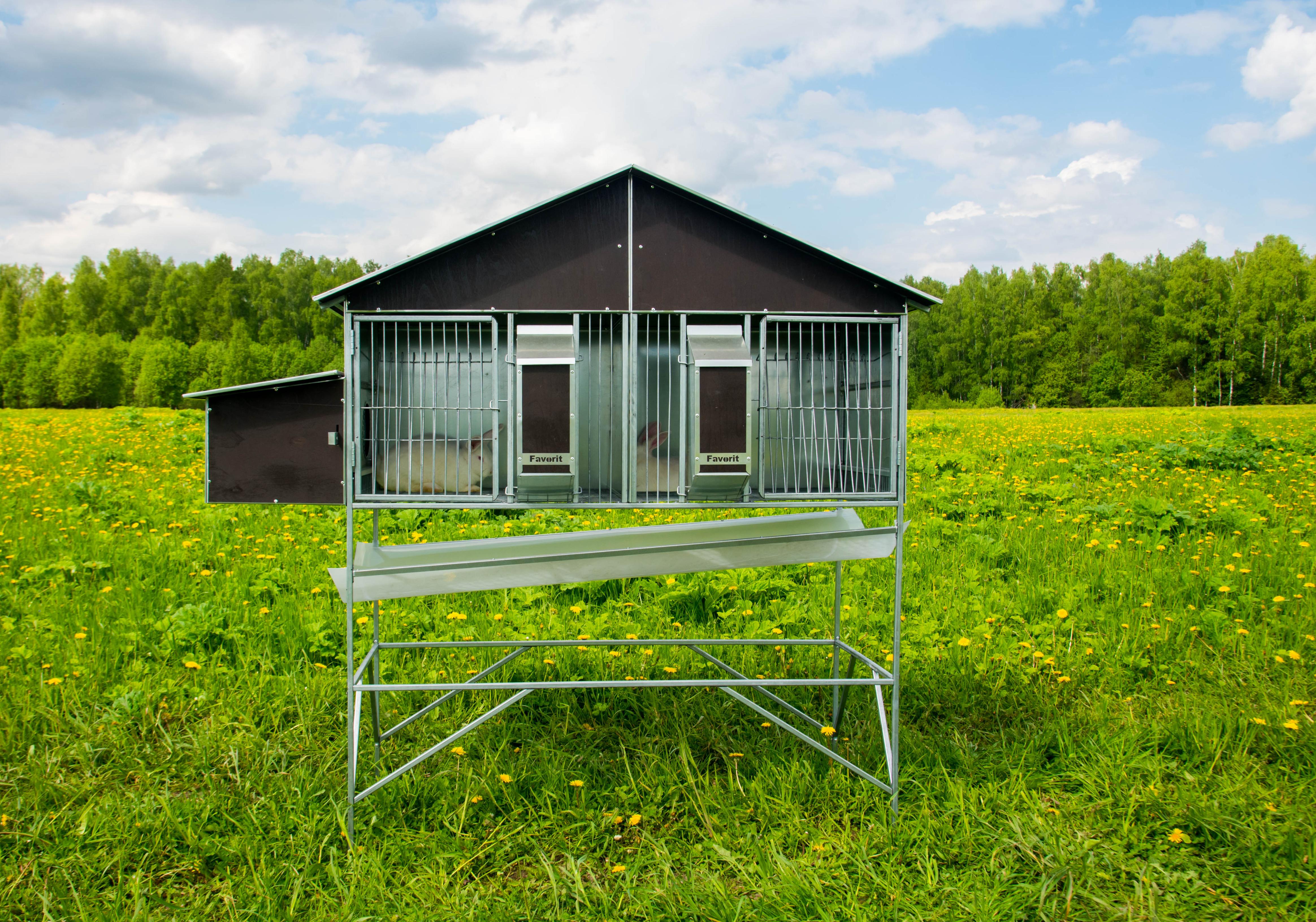 Уличный домик для кроликов "Фаворит" КР2-М-О. Фото 1