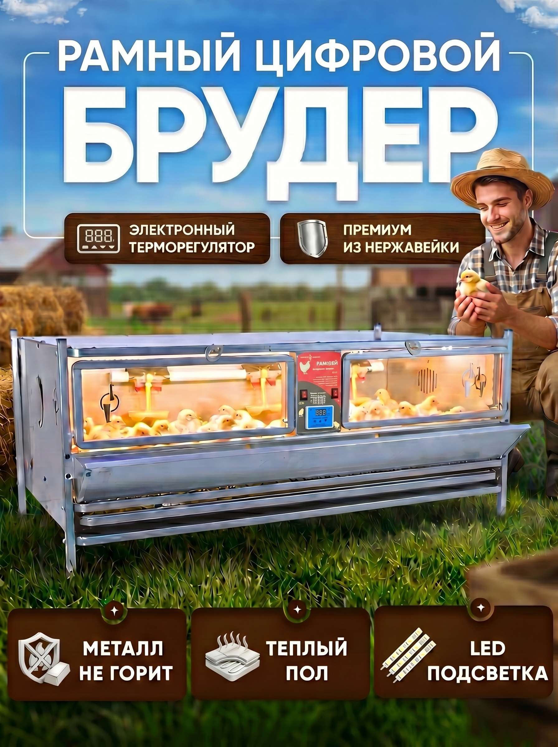 Рамный цифровой брудер 0711 Премиум. Фото 1 Рамный цифровой брудер 0711 Премиум. Фото 1
