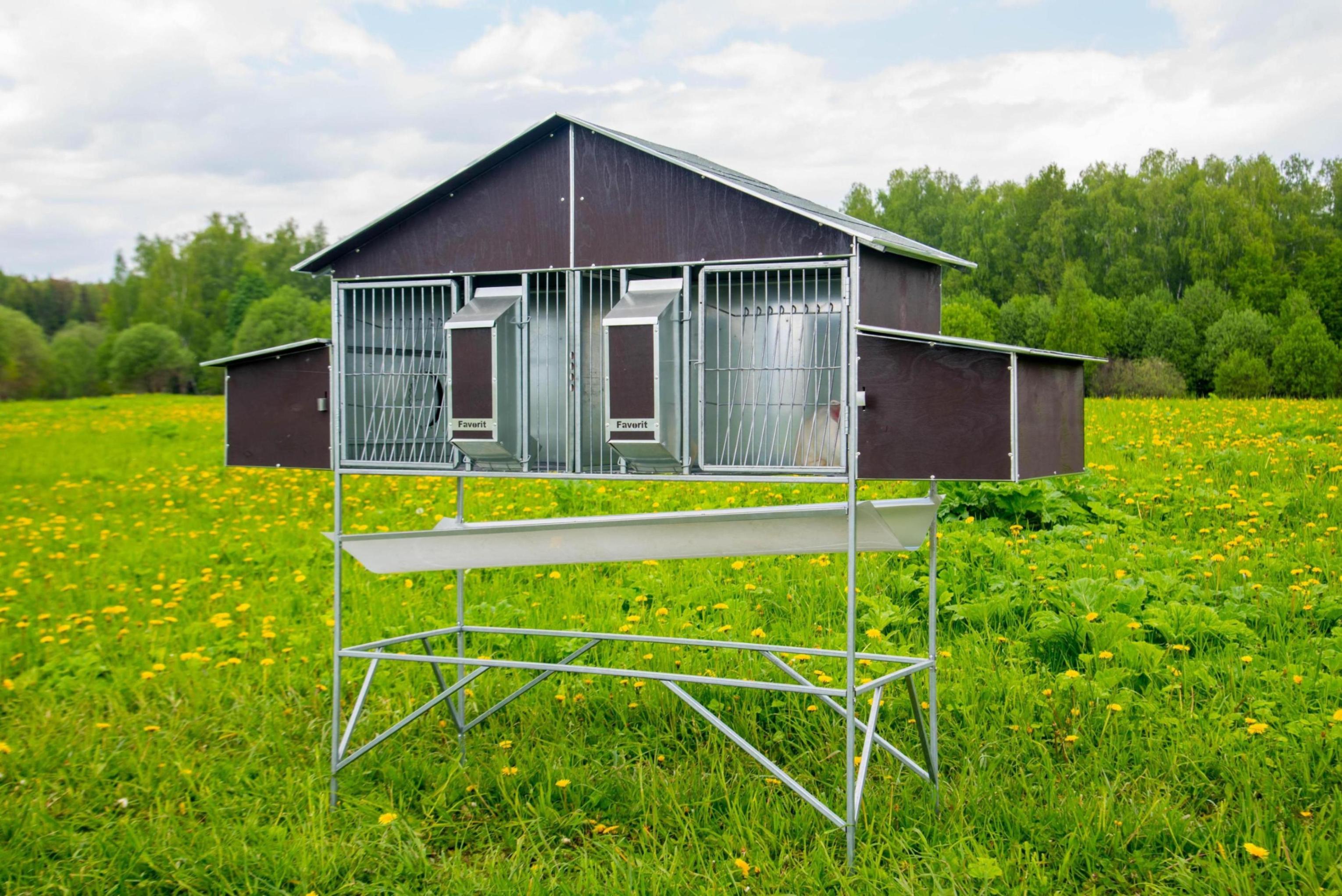 Уличный домик для кроликов "Фаворит" КР2-М-М. Фото 1