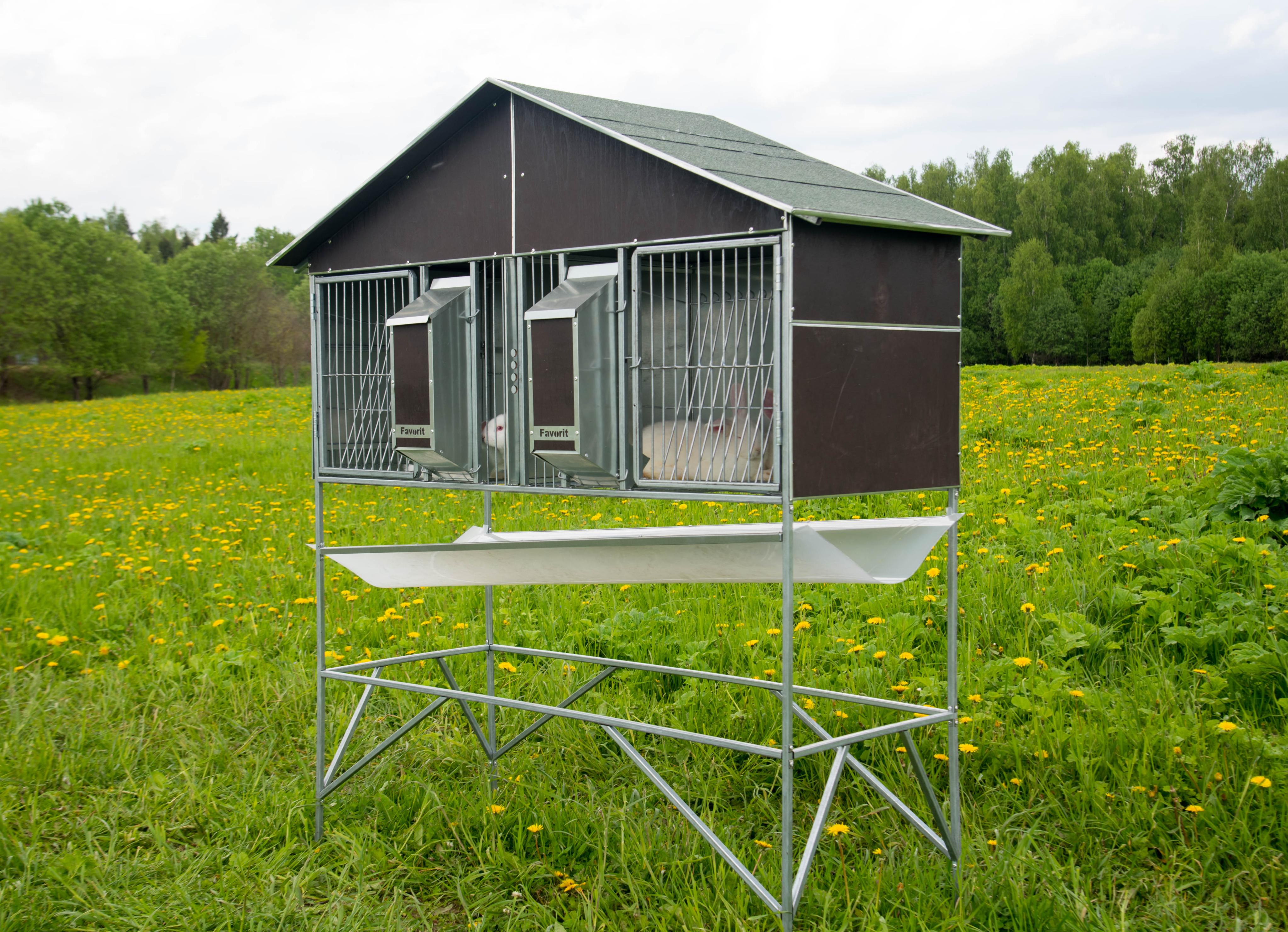 Уличный домик для кроликов "Фаворит" КР2-О-О. Фото 3