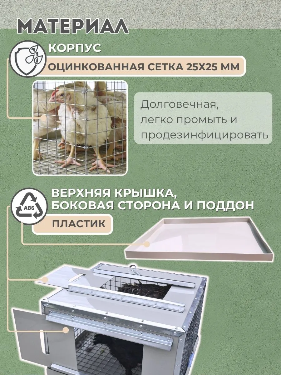 Клетка-переноска для птицы с 2 дверцами. Фото 2