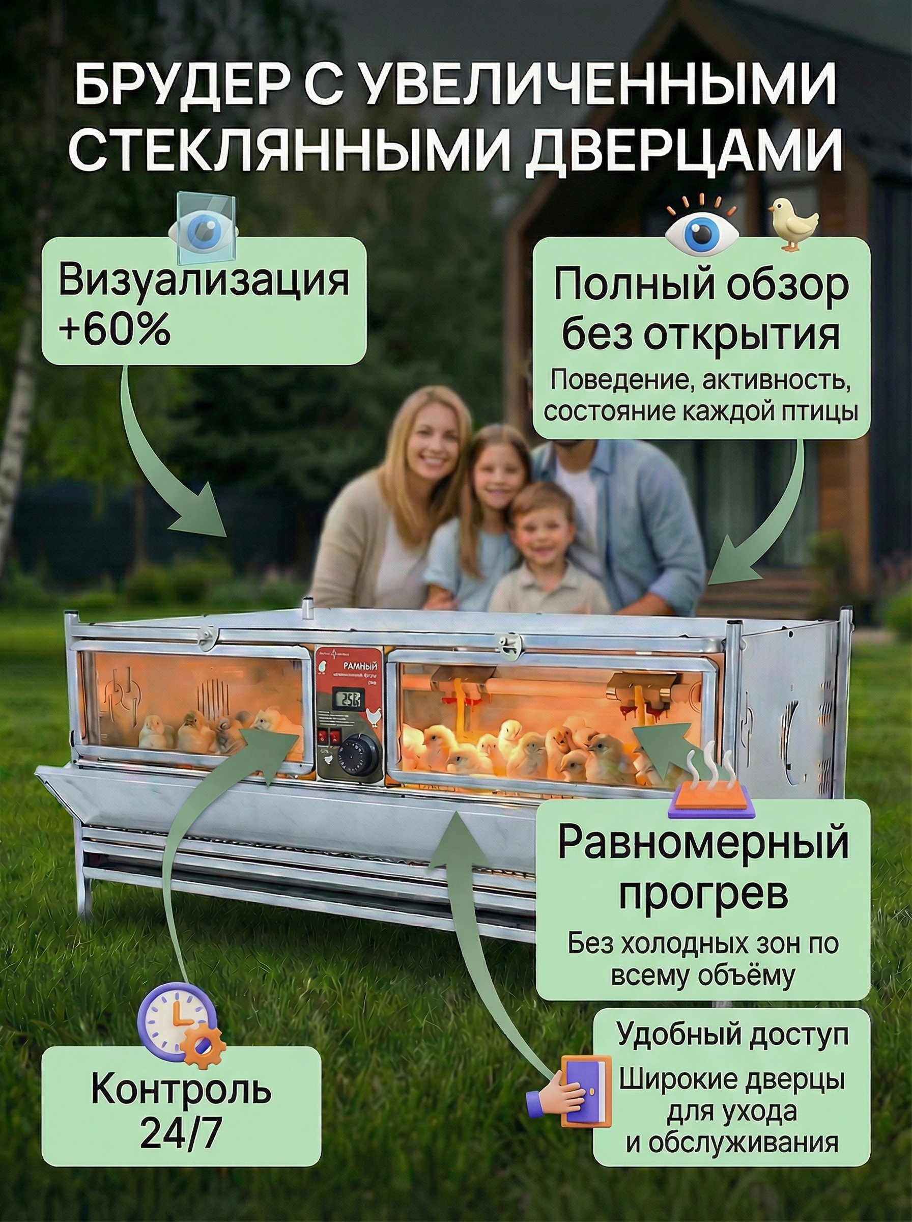 Рамный автоматический брудер 0708 Премиум. Фото 8