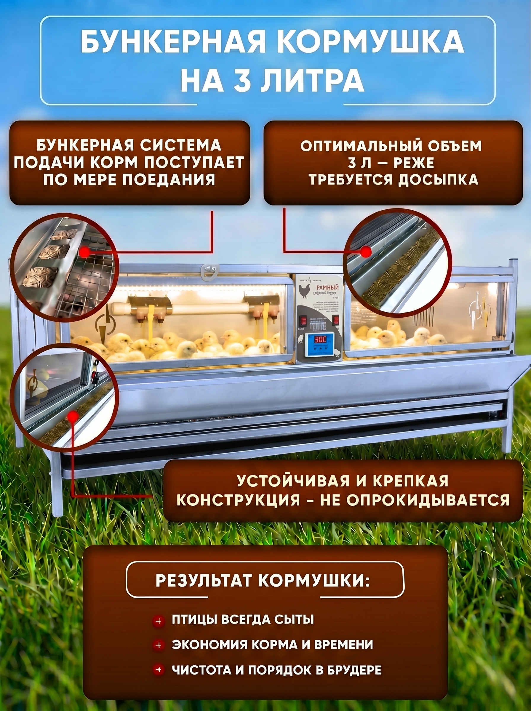 Рамный цифровой брудер 0709 Стандарт. Фото 2 Рамный цифровой брудер 0709 Стандарт. Фото 2