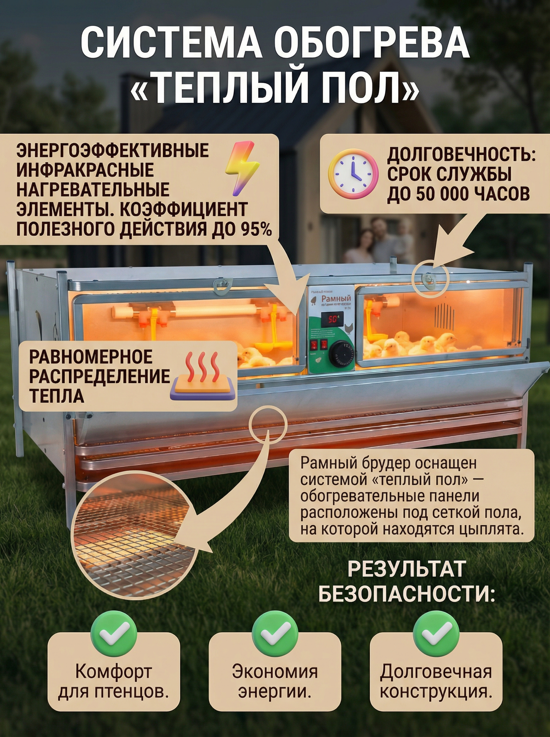 Рамный автоматический брудер 0706 Стандарт. Фото 4