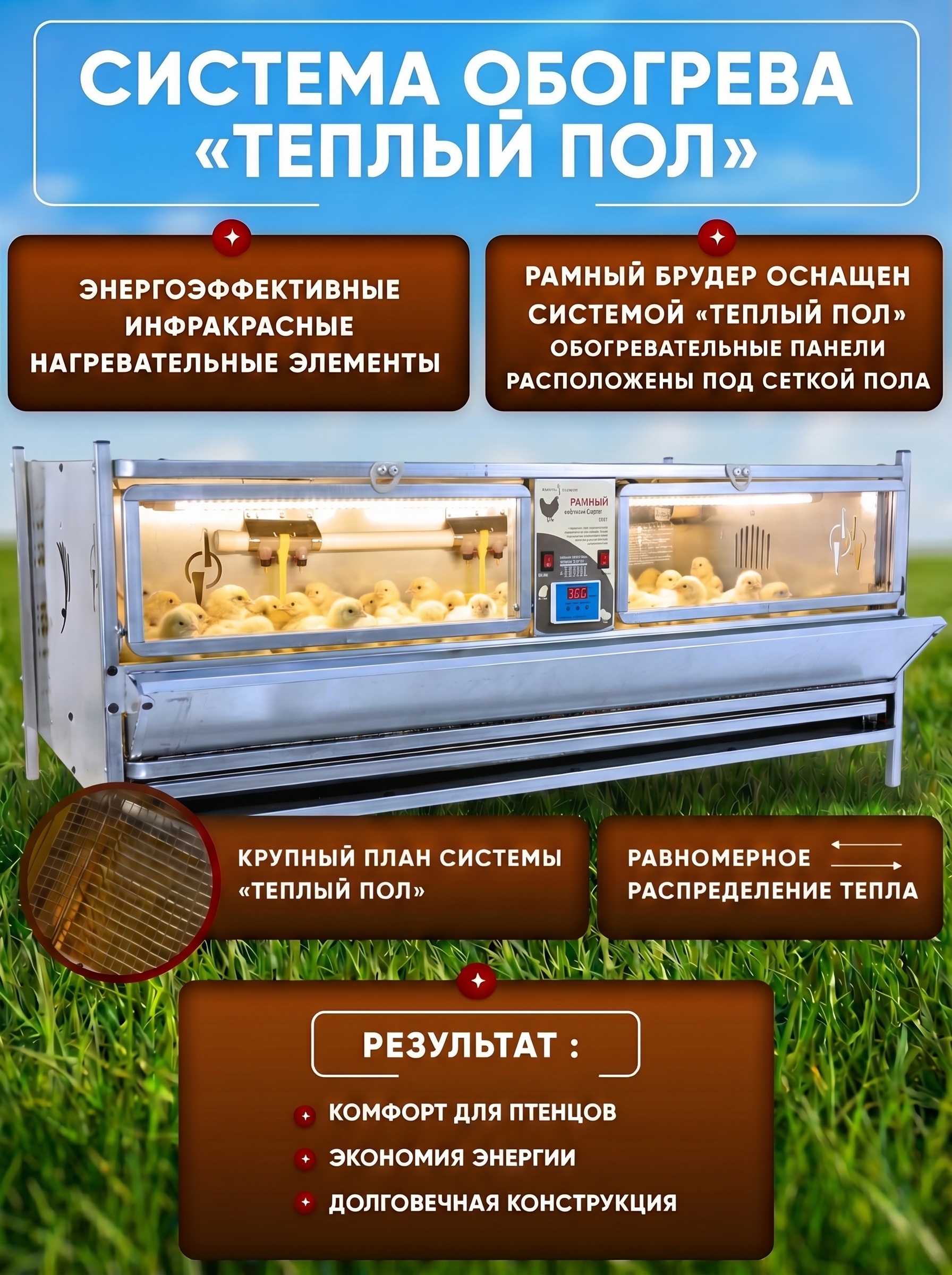 Рамный цифровой брудер 0709 Стандарт. Фото 4 Рамный цифровой брудер 0709 Стандарт. Фото 4